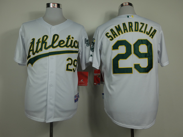 Men Oakland Athletics 29 Samardzija White MLB Jerseys